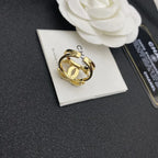 Letter Diamond Open Ring