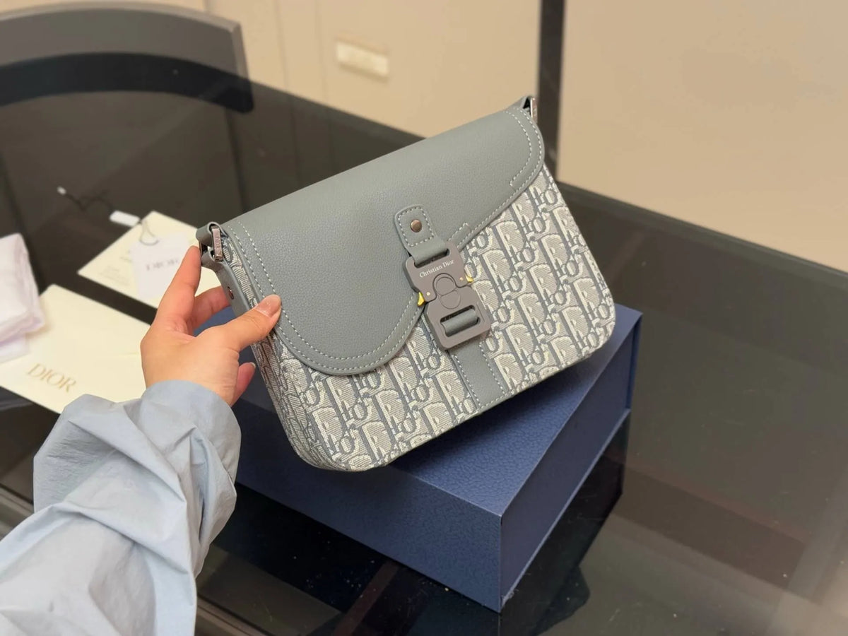 Light-Colored Monogram Messenger Bag