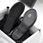 Casual Slim-Strap Velvet Flip-Flops