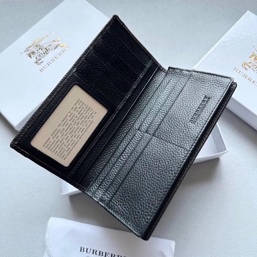 Checkered Leather-Trimmed Wallet