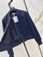 Vintage Print Shoulder Patch Bomber Jacket