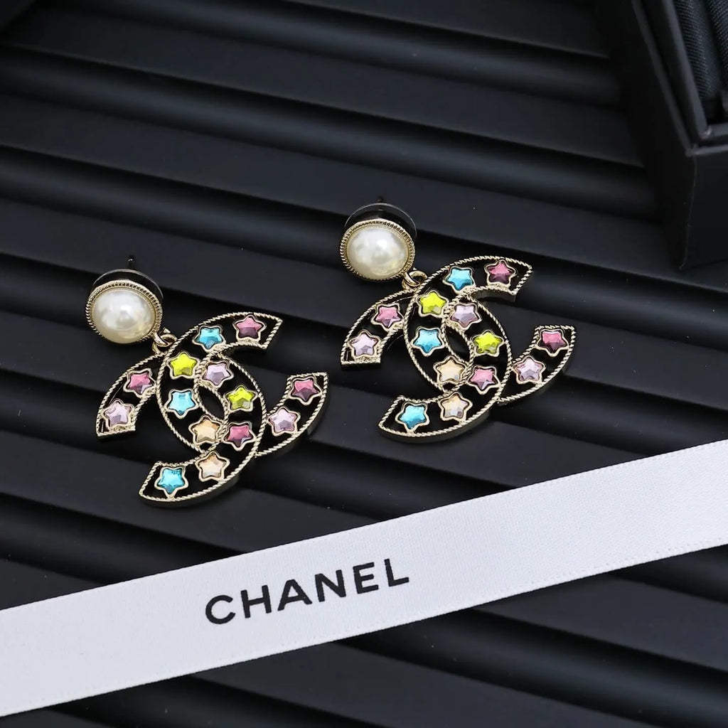 Colorful Star Statement Earrings