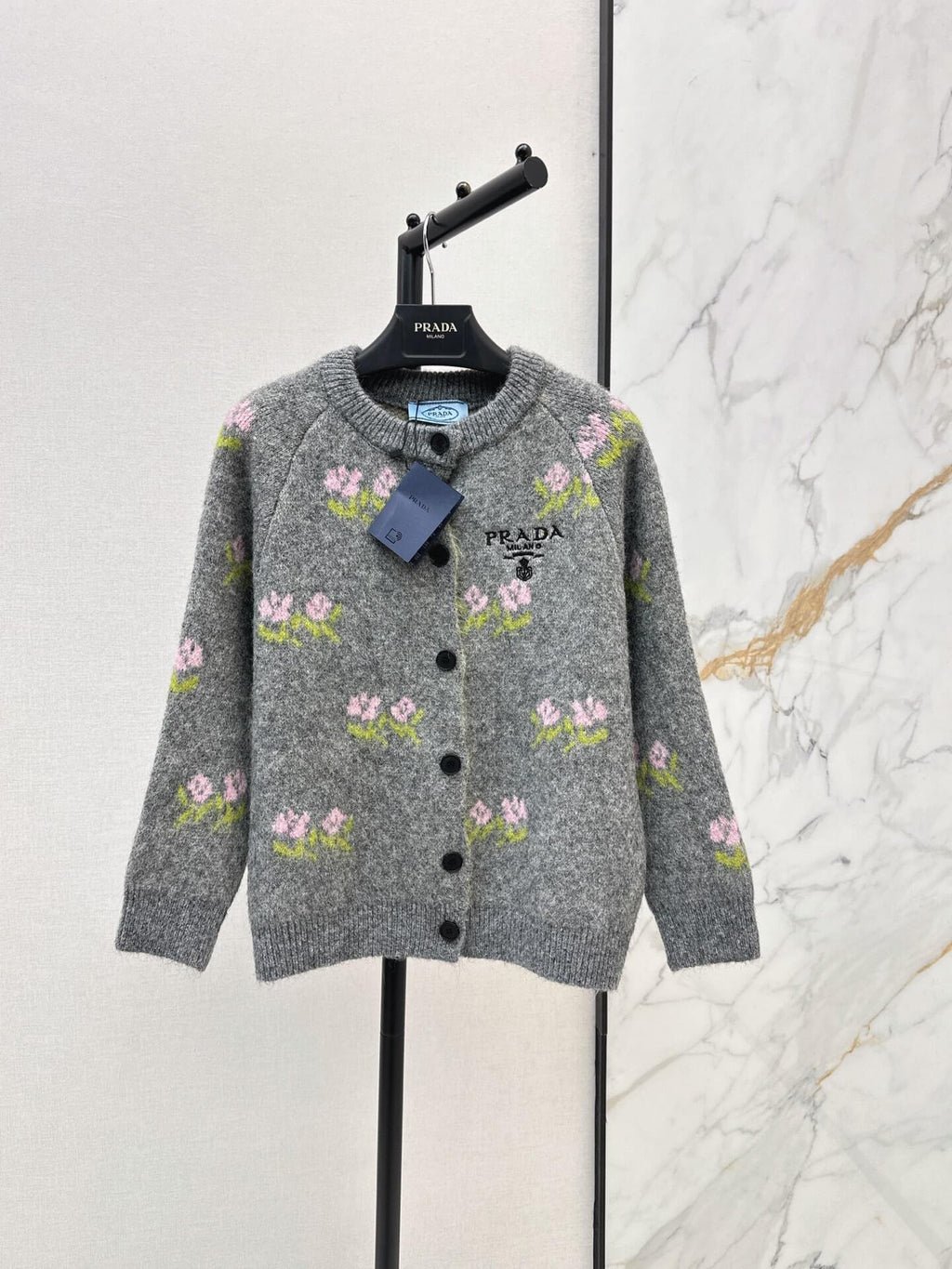 Vintage Flower Raglan Sleeve Cardigan