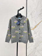 Vintage Flower Raglan Sleeve Cardigan