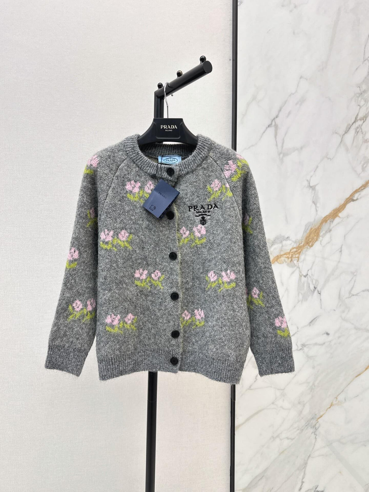 Vintage Flower Raglan Sleeve Cardigan