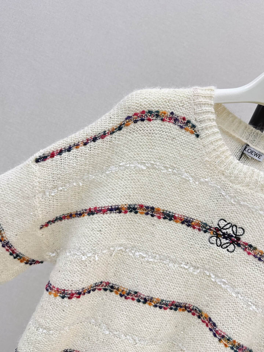 Multi‑color Striped Loose Knit Top