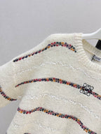 Multi‑color Striped Loose Knit Top