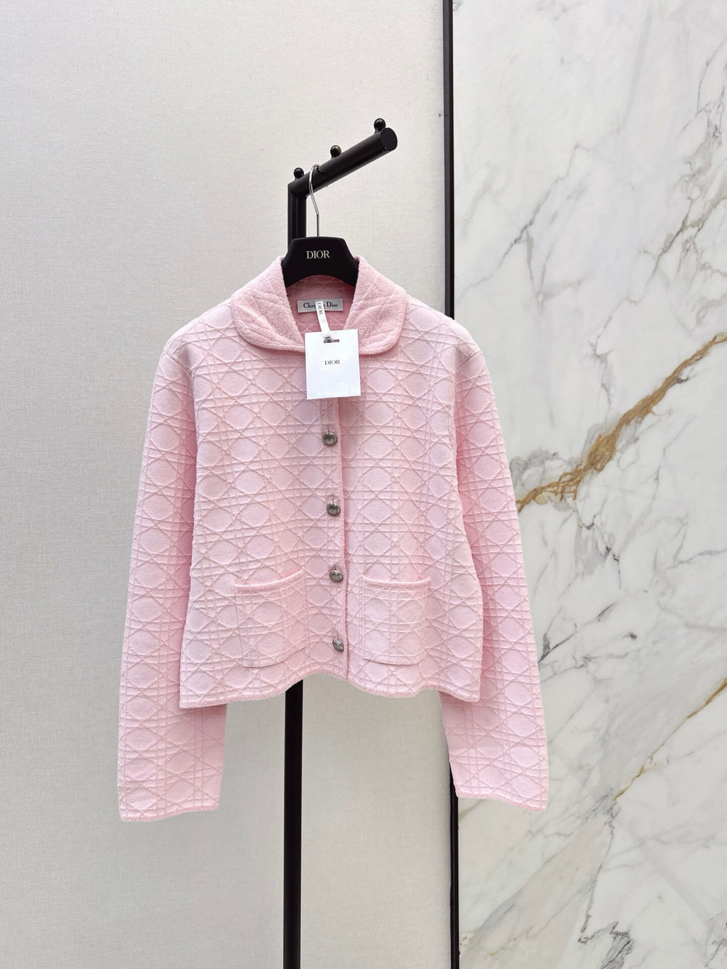 Lattice Button Knit Cardigan