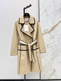 Double Breasted Belted Long Coat