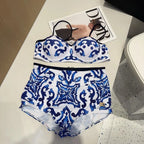Blue Willow Pattern Swimsuit
