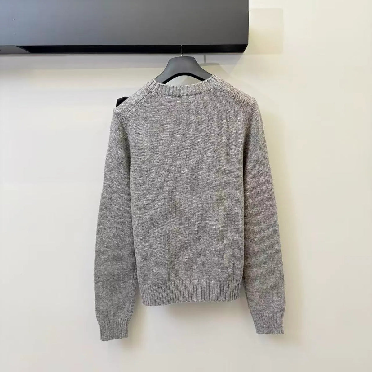 Houndstooth Bow Knit Long Sleeve