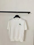 Four-Leaf Clover Embroidery Short Sleeve