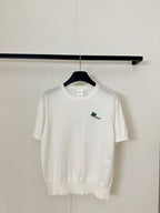 Four-Leaf Clover Embroidery Short Sleeve