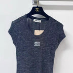 Breathable Embroidered Knit Top