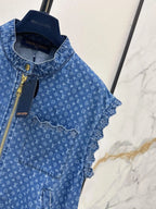 Monogram Denim Sleeveless Vest