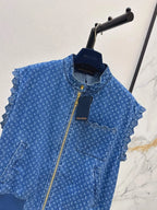 Monogram Denim Sleeveless Vest