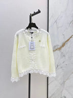 Fall Petal Lace Panel Sweater