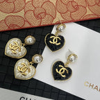 Heart-Shaped Pearl Earrings