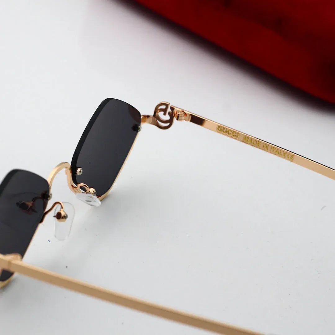 Fashionable Half-Rim Rhombus Sunglasses