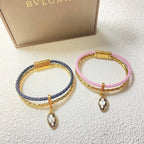 Trendy Snakehead Genuine Leather Braided Bracelet