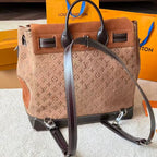 Canvas and Leather Patchwork Bag