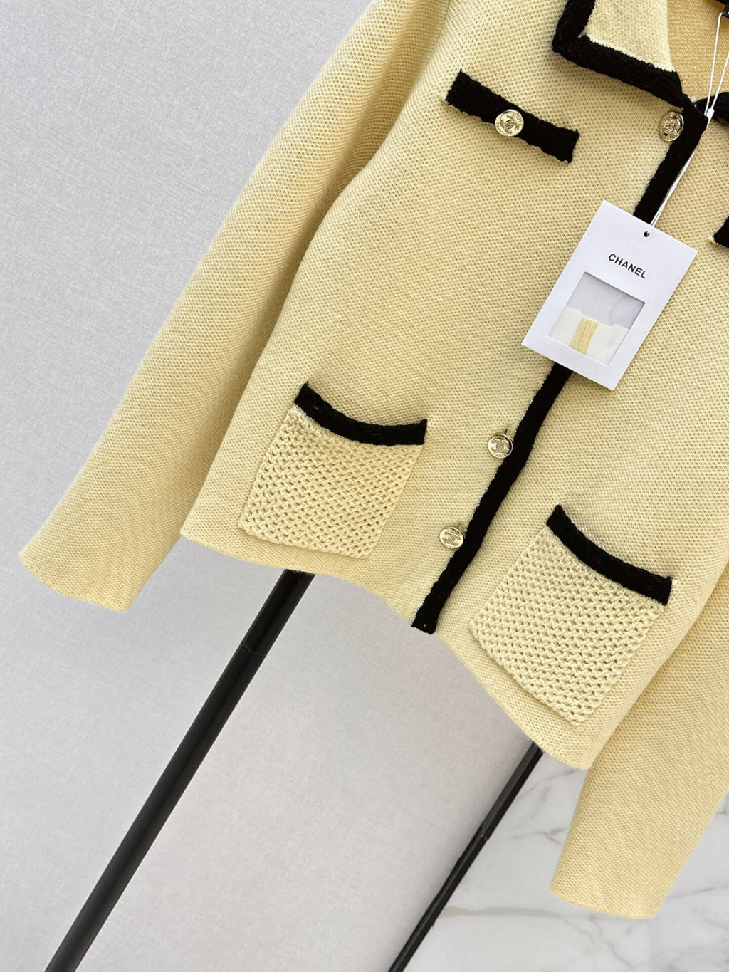 Contrast Collar Tweed Jacket