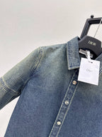 Distressed Panel Denim Jacket