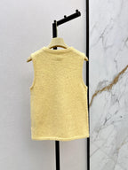 Light Yellow Loose Knit Vest