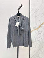 Ribbon Tie Long Sleeve Sweater