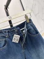 Segmented Baggy Denim Pants