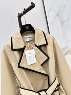 Double Breasted Belted Long Coat