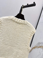 Argyle Chunky Knit Vest Cardigan