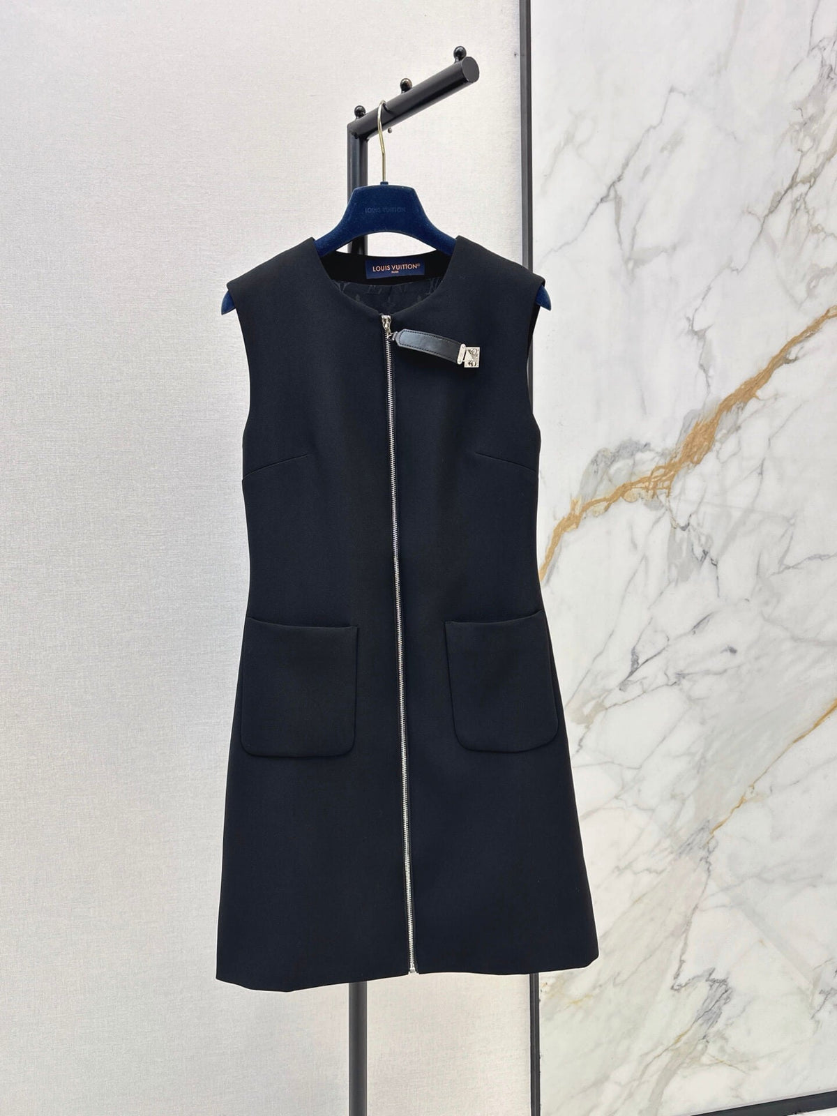 Minimalist Sleeveless Zip Mini Dress