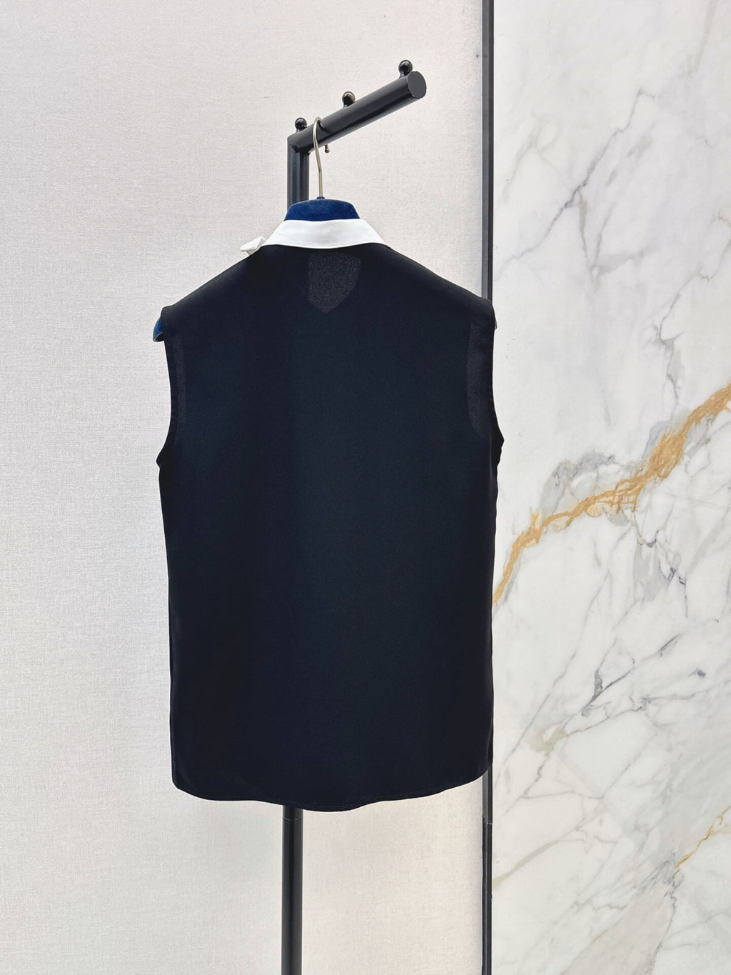 Collar Bow Button Front Tank