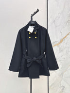 Double Gold Button Tie Waist Coat