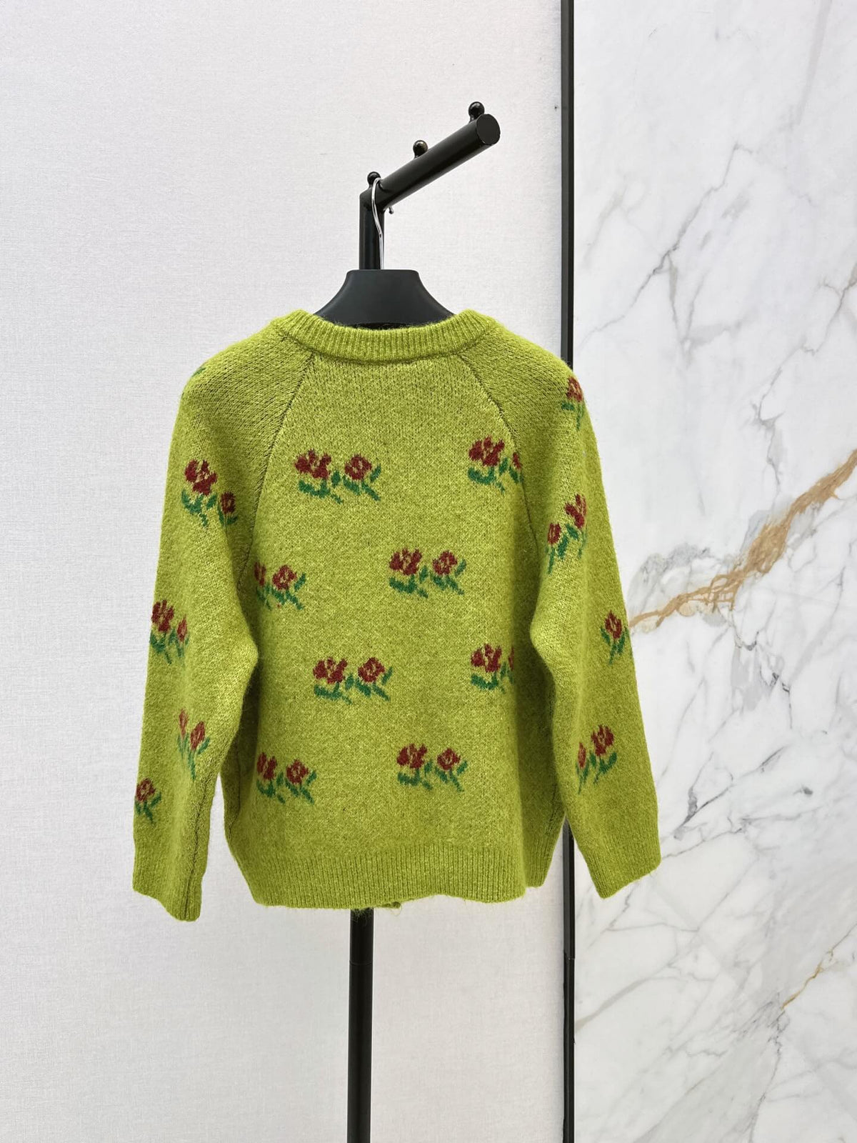 Vintage Flower Raglan Sleeve Cardigan