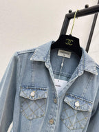 Collar Button Front Denim Shirt Dress