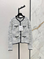 Contrast Trim Knit Cardigan