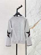 Star Pattern Long Sleeve Knit Top