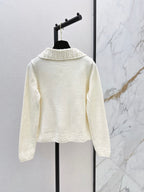Crochet Collar Knit Cardigan