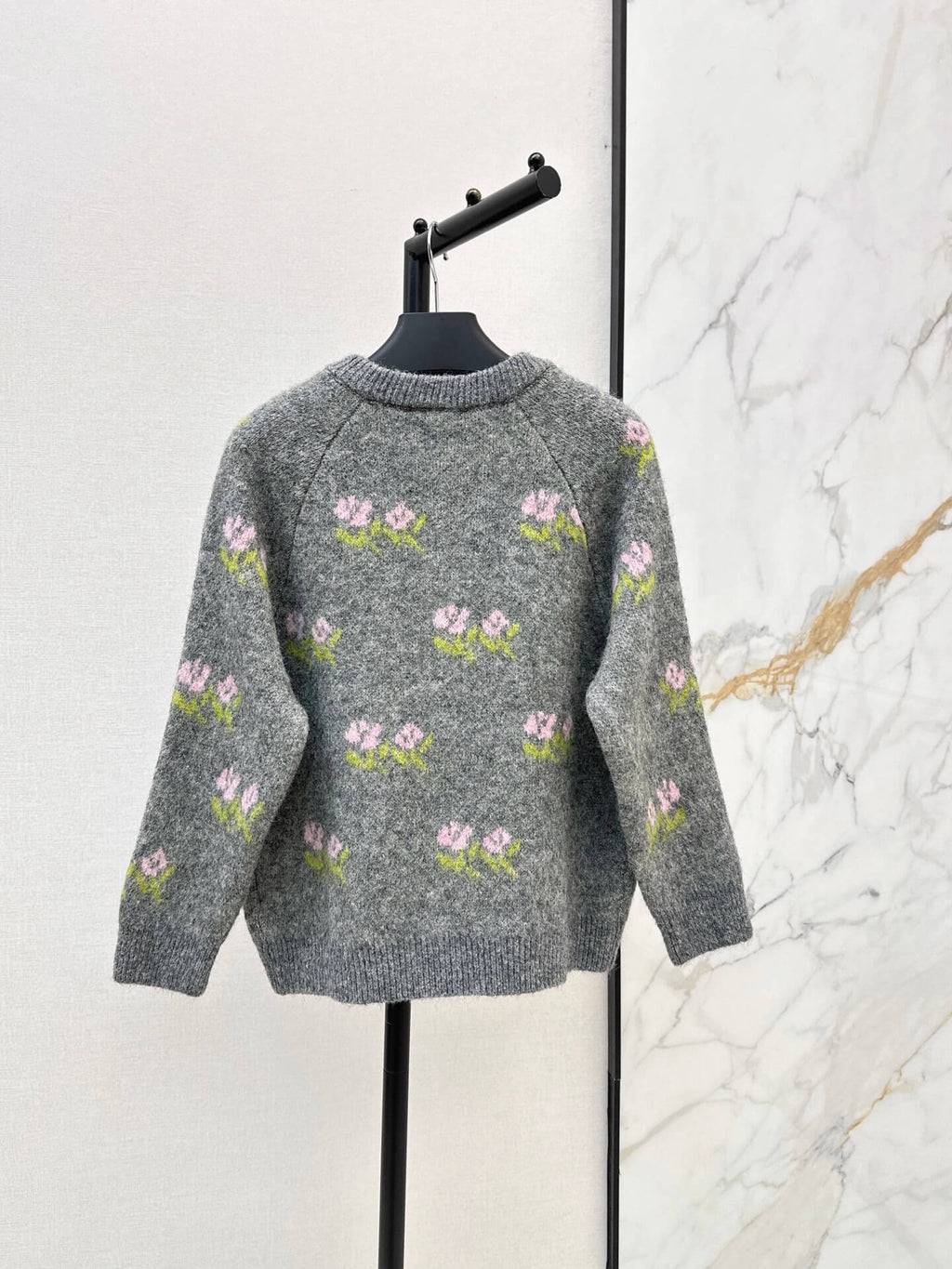 Vintage Flower Raglan Sleeve Cardigan