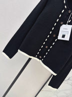 Button Cropped Knit Jacket