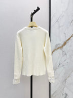 Lace Spliced Ribbed Long Sleeve