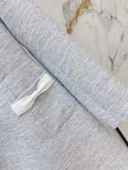 Contrast Collar Bow Pocket Mini Dress
