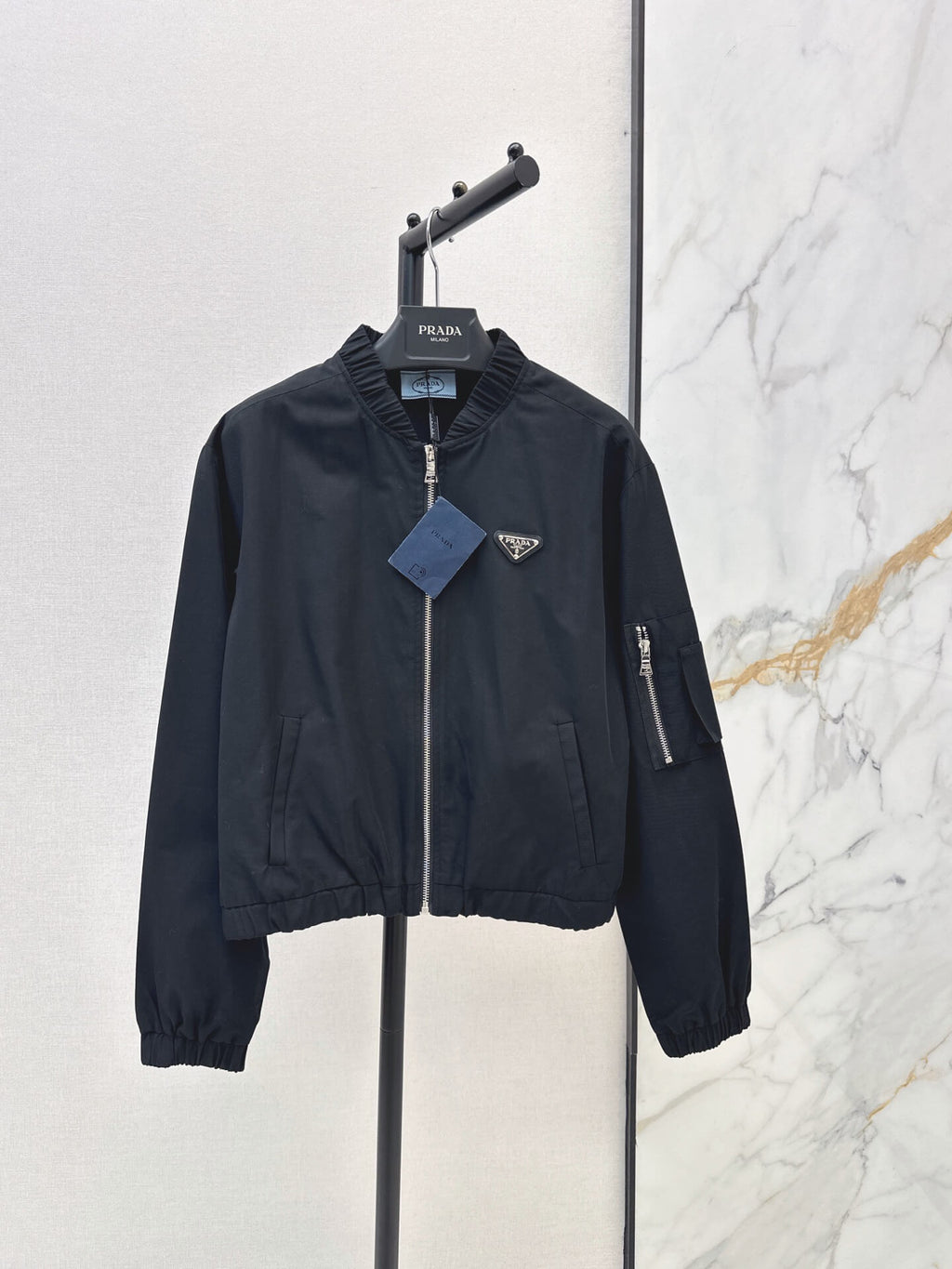 Rib Collar Cargo Pocket Casual Jacket