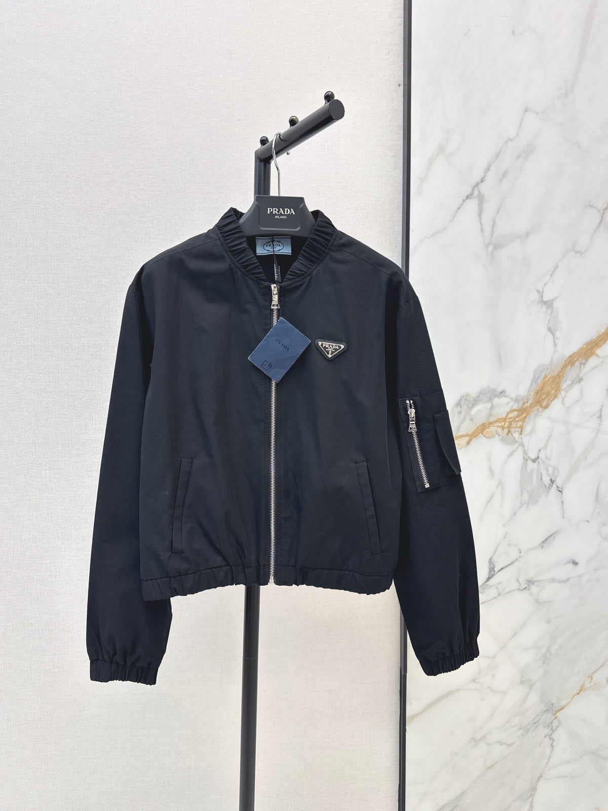 Rib Collar Cargo Pocket Casual Jacket