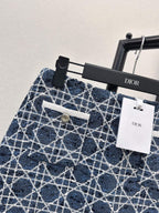 Jacquard Pattern Double Pocket Skirt