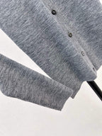 V Neck Button Knit Cardigan