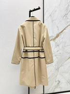 Double Breasted Belted Long Coat