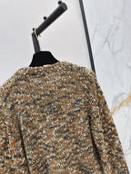 Marled Yarn Loose Fit Knit Sweater